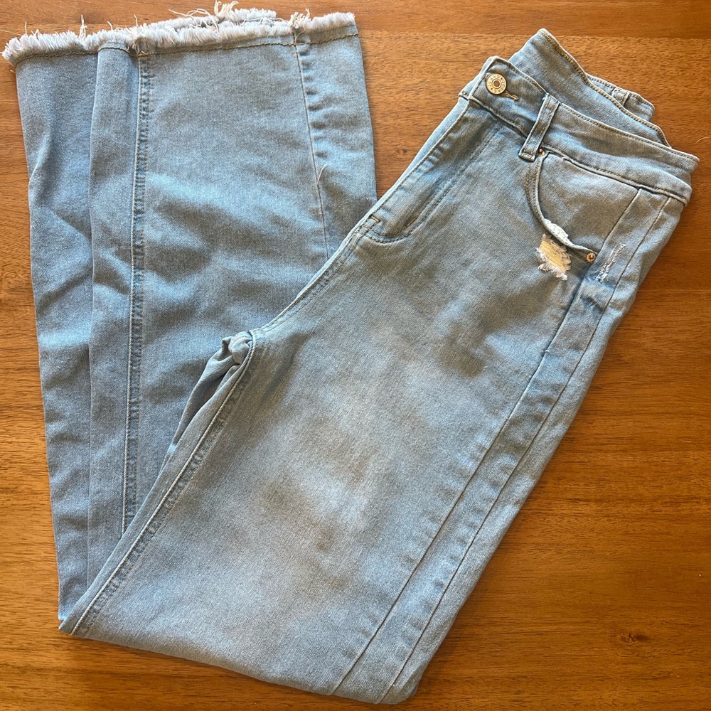 Light Blue Distressed Women Jeans
